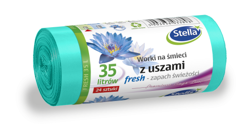 STELLA SACI MENAJ FRESH LDPE 35L 24/set cu urechi