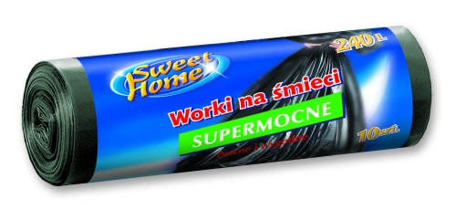 SWEET Saci menaj LDPE 240 l 10/set Negru