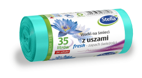 STELLA SACI MENAJ FRESH LDPE 35L 24/set cu urechi