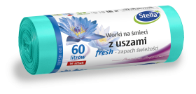 STELLA SACI MENAJ FRESH LDPE 60L 16/set cu ur