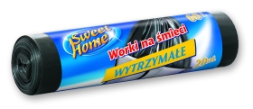SWEET Saci menaj HDPE 60 l 20/set Negru