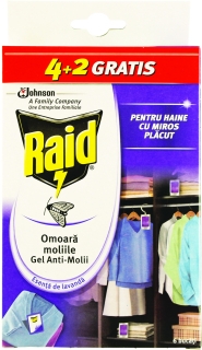 RAID ANTIMOLII GEL LAVANDA MULTIPACK 6